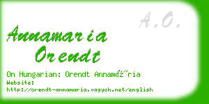 annamaria orendt business card